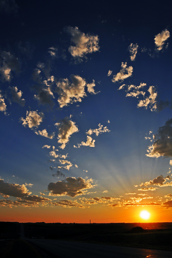 Sonnenuntergang in Kanada, Manitoba