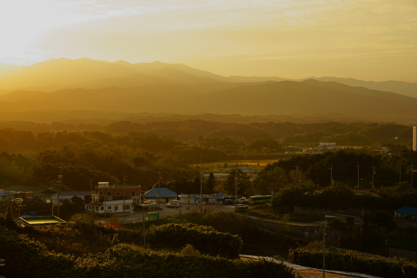 Sonnenuntergang in Kangwondo, Südkorea