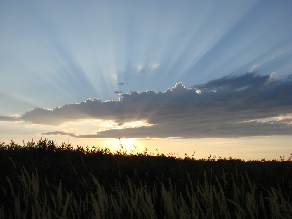 Sonnenuntergang in Kasachstan