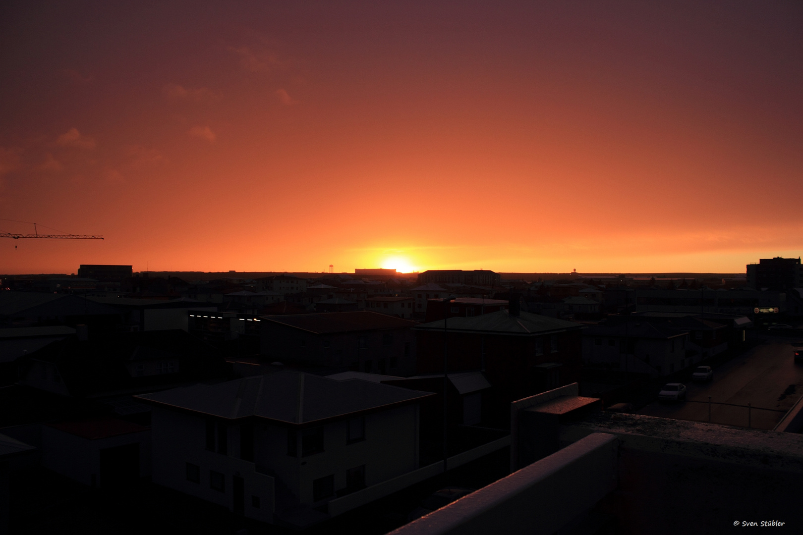 Sonnenuntergang in Keflavík