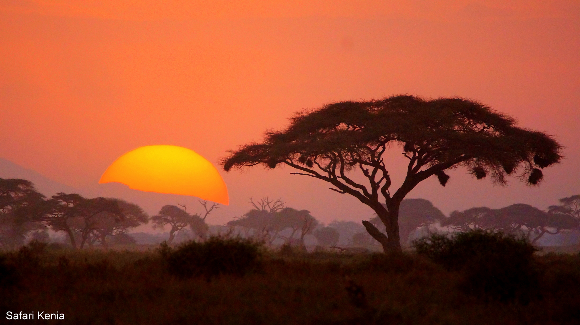 Sonnenuntergang in Kenia 