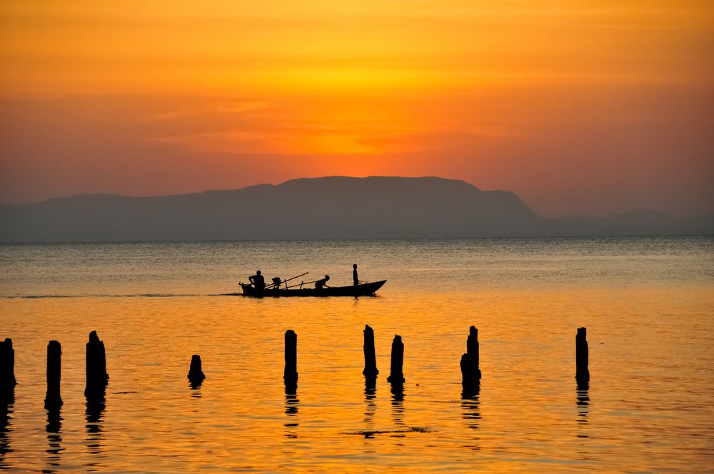 Sonnenuntergang in Kep