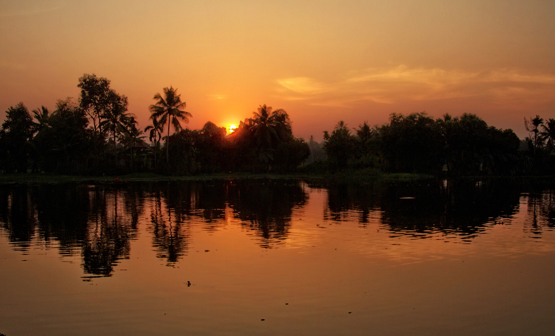 Sonnenuntergang in Kerala