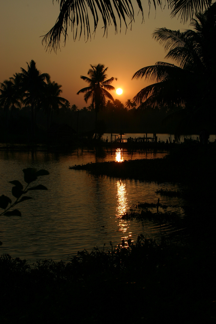 Sonnenuntergang in Kerala