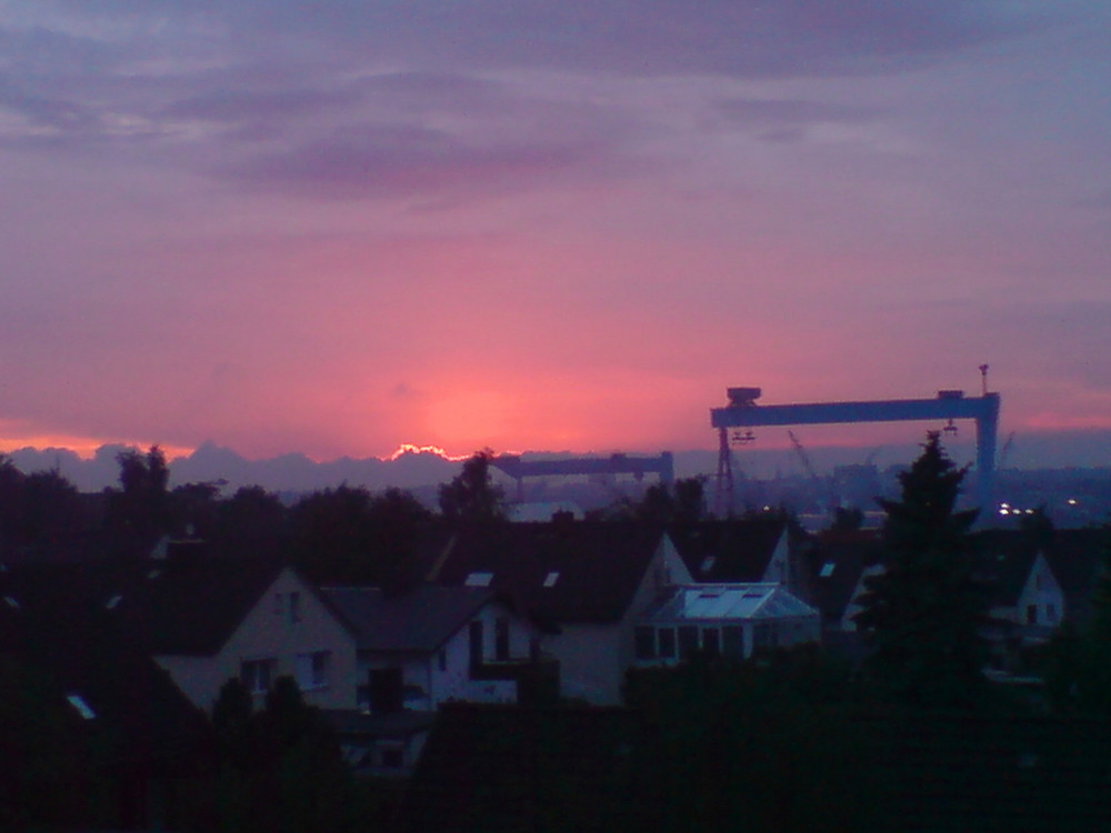 Sonnenuntergang in Kiel