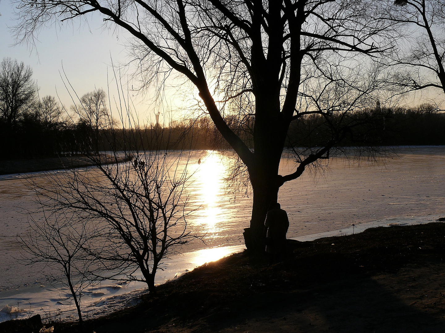 Sonnenuntergang in Kiew