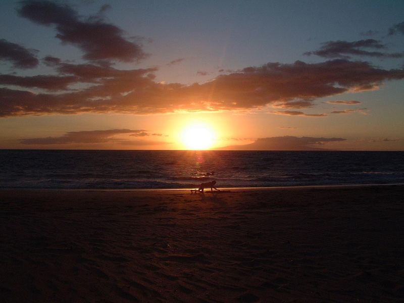 Sonnenuntergang in Kihei auf Maui