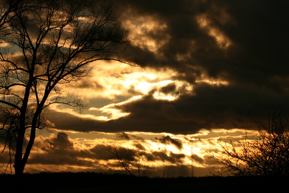 Sonnenuntergang in Kitzingen