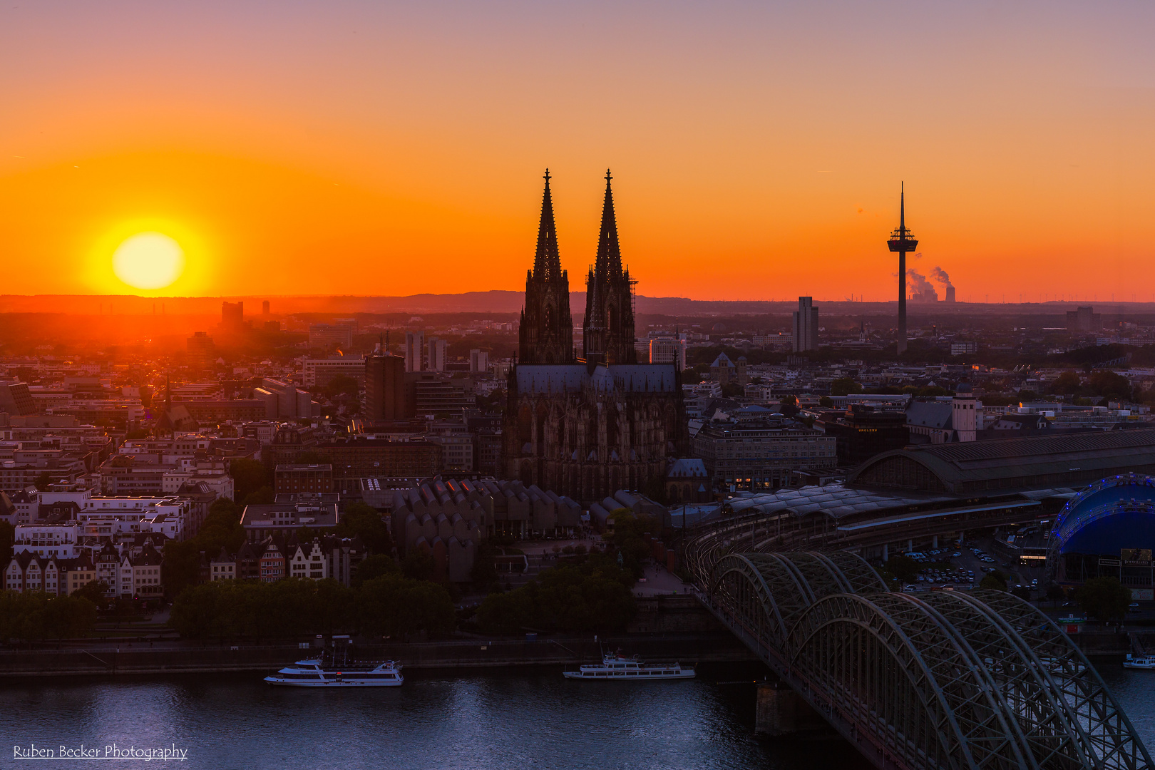 Sonnenuntergang in Köln