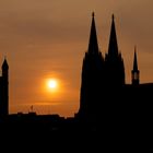 Sonnenuntergang in Köln