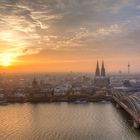 Sonnenuntergang in Köln - Deutschland, Nordrhein-Westfalen