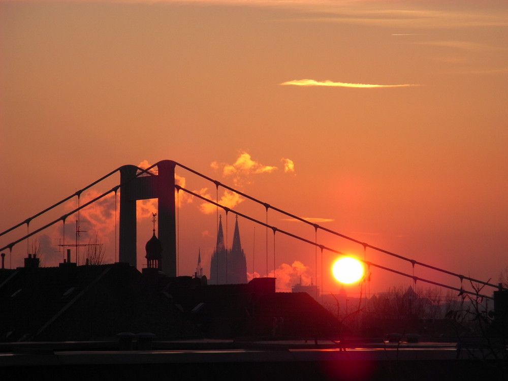 Sonnenuntergang in Köln