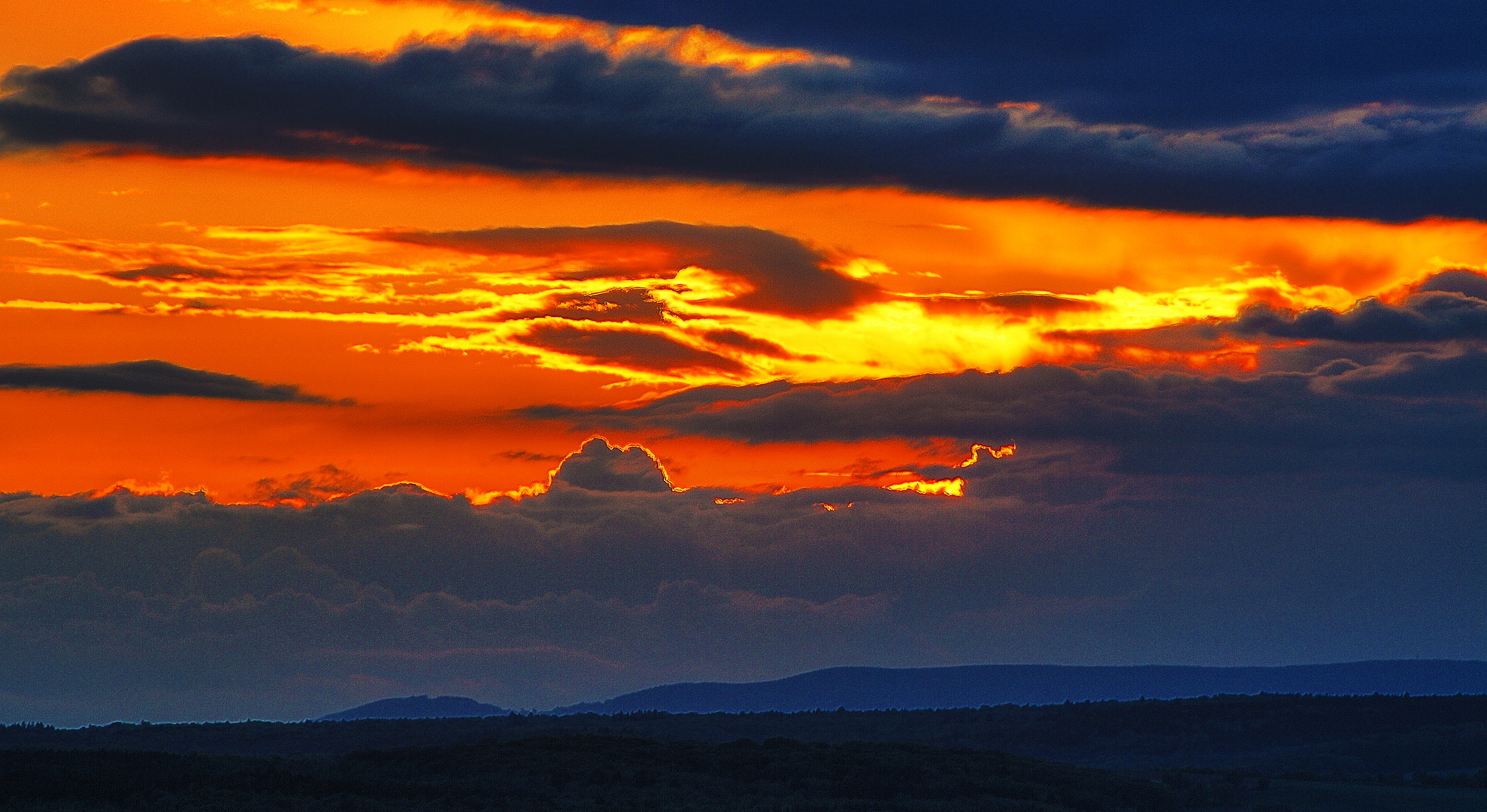 Sonnenuntergang in Königsberg  i. Bayern