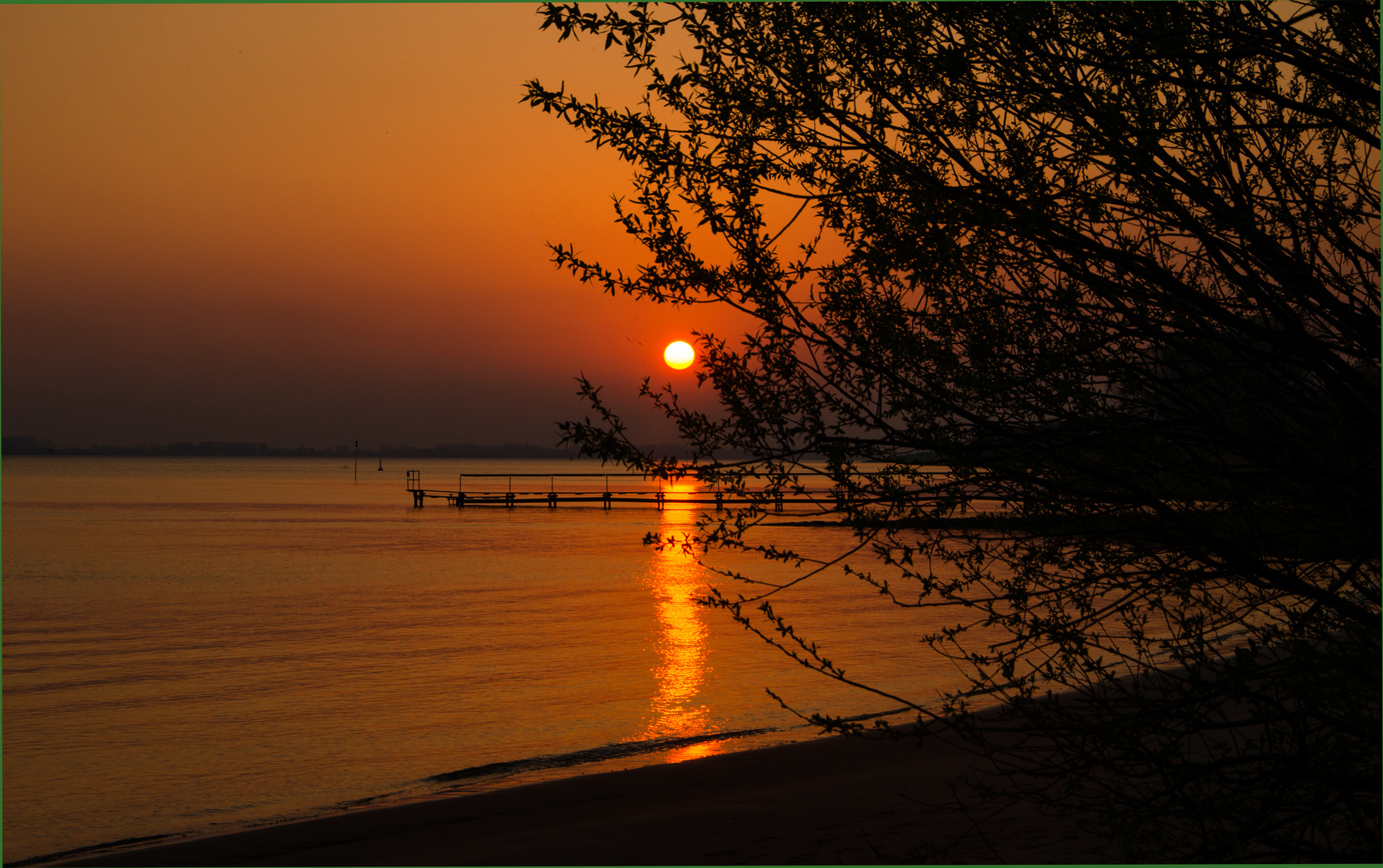 Sonnenuntergang in Kollmar am Hafen