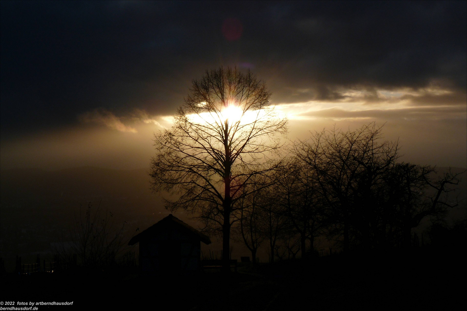 Sonnenuntergang in Korb