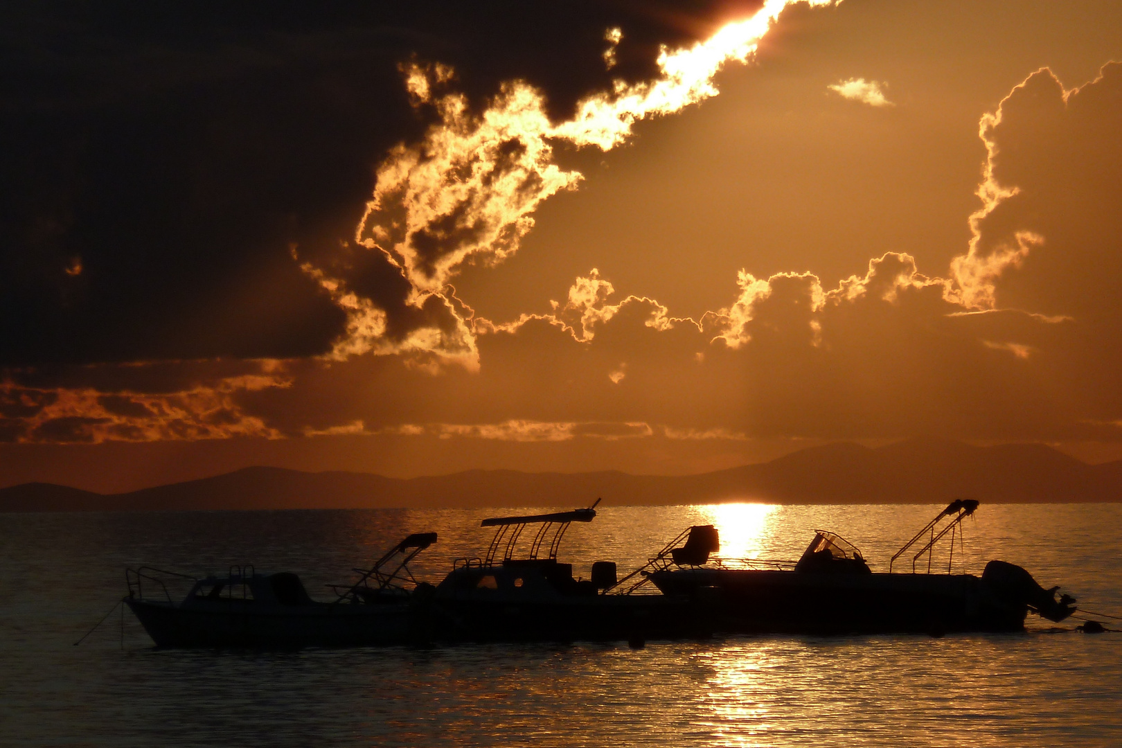 Sonnenuntergang in Kroatien Makarska Juli 2011 im Urlaub