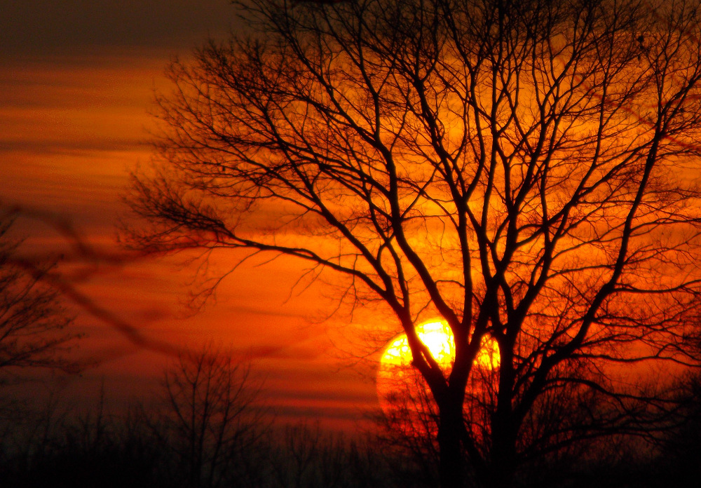 Sonnenuntergang in Krumbach (Schwaben)