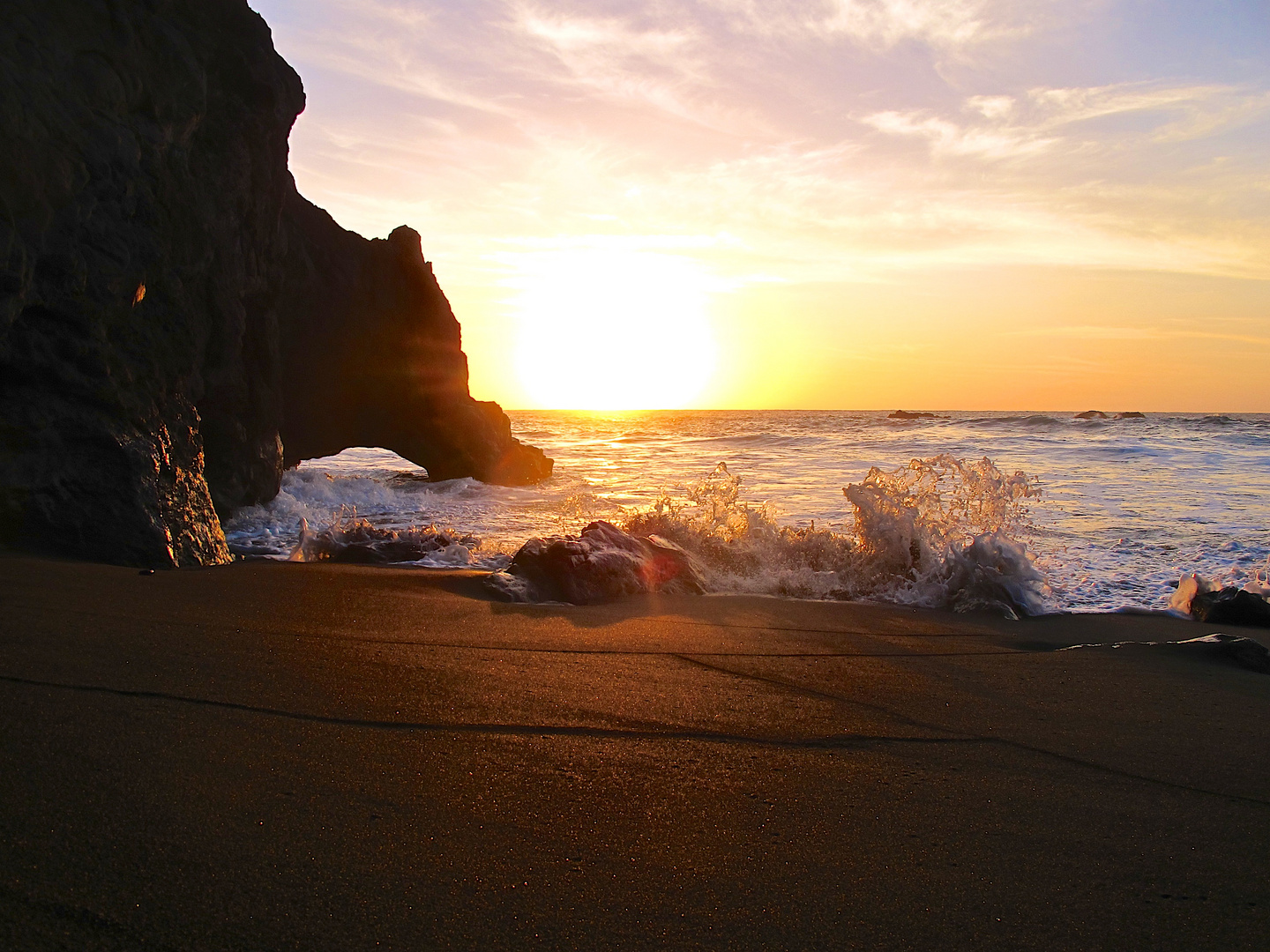 Sonnenuntergang in La Palma / Puesta del sol en La Palma