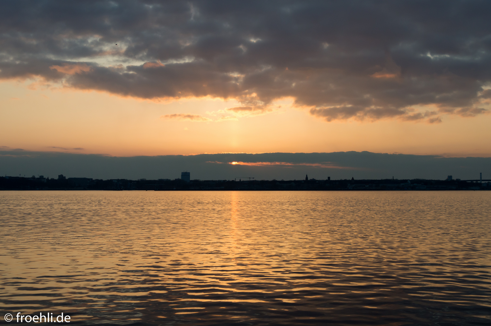 Sonnenuntergang in Laboe