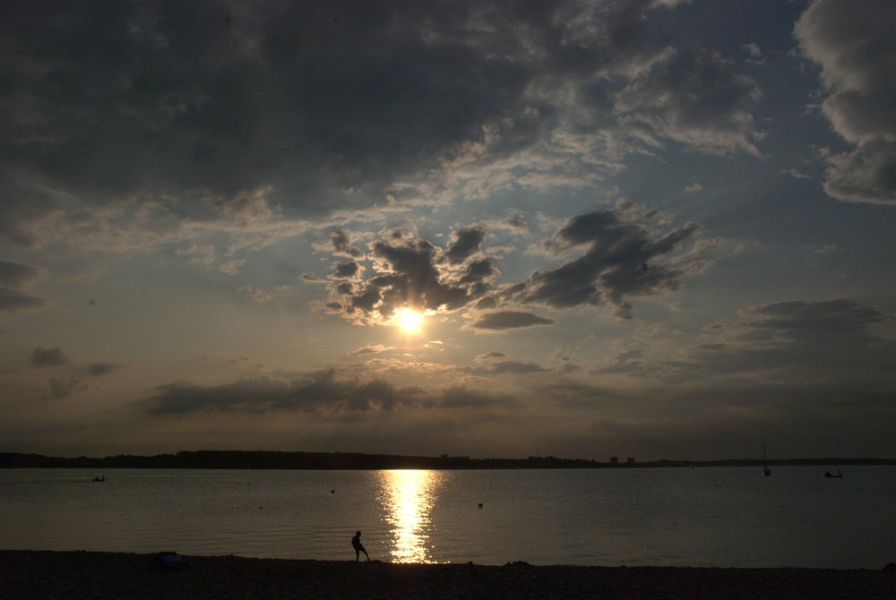 Sonnenuntergang in Laboe