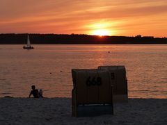 Sonnenuntergang in Laboe an der Kieler Förde