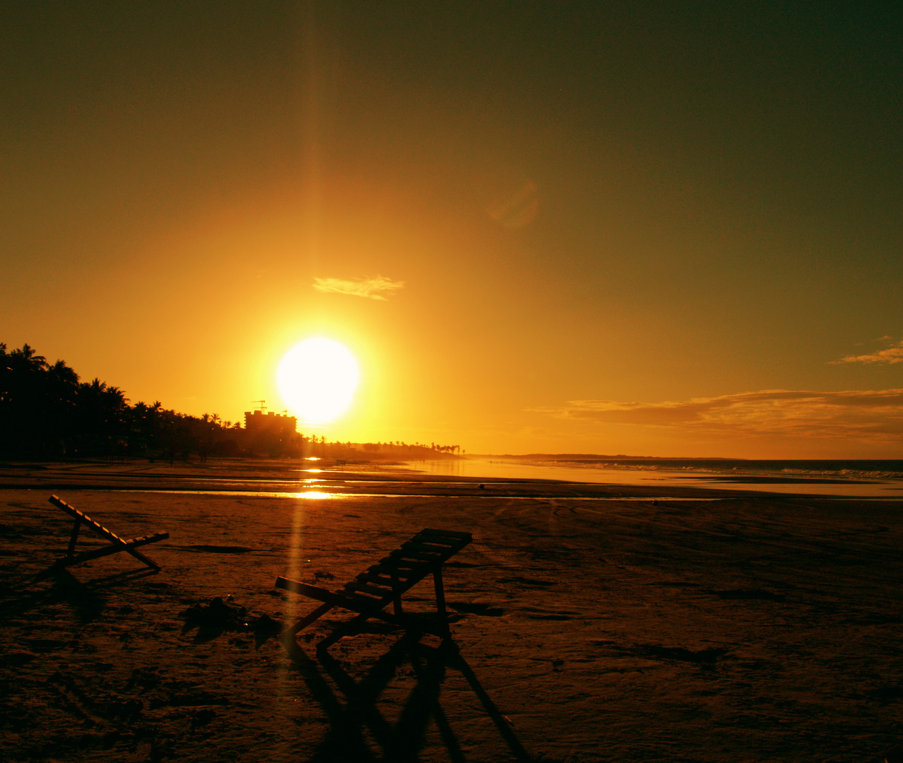 Sonnenuntergang in Lagoinha in Brasilien