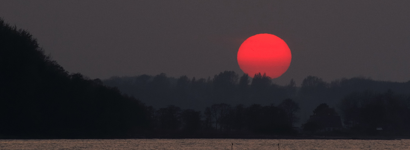 Sonnenuntergang in Langballigau, 2.Version