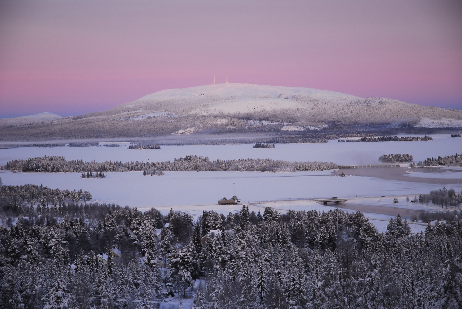 Sonnenuntergang in Lappland