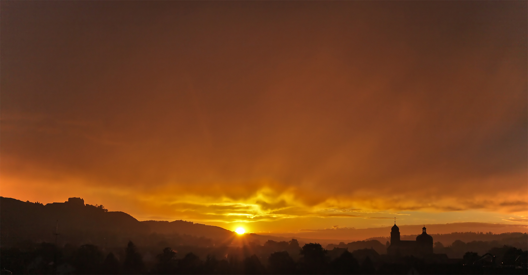 sonnenuntergang in lauchheim