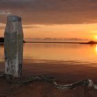 Sonnenuntergang in Lauwersoog / Holland