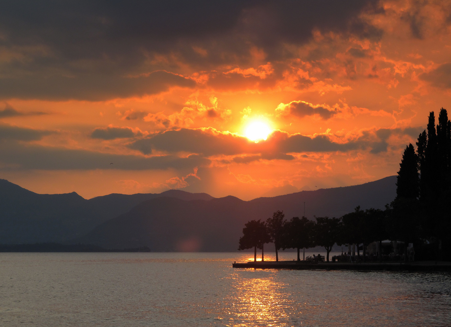 Sonnenuntergang in Lazise 2011