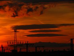 Sonnenuntergang in Leipzig