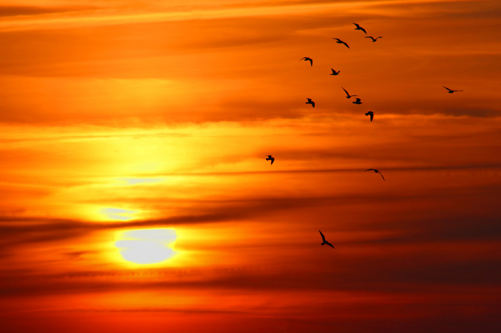 Sonnenuntergang in Leipzig