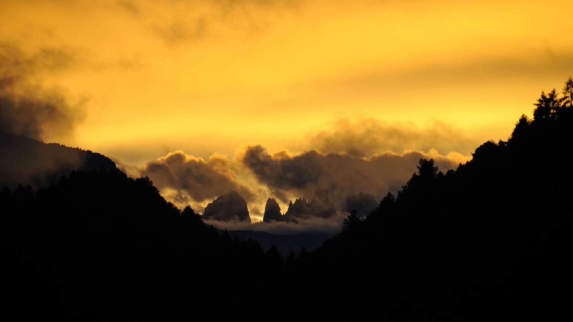 Sonnenuntergang in Levico