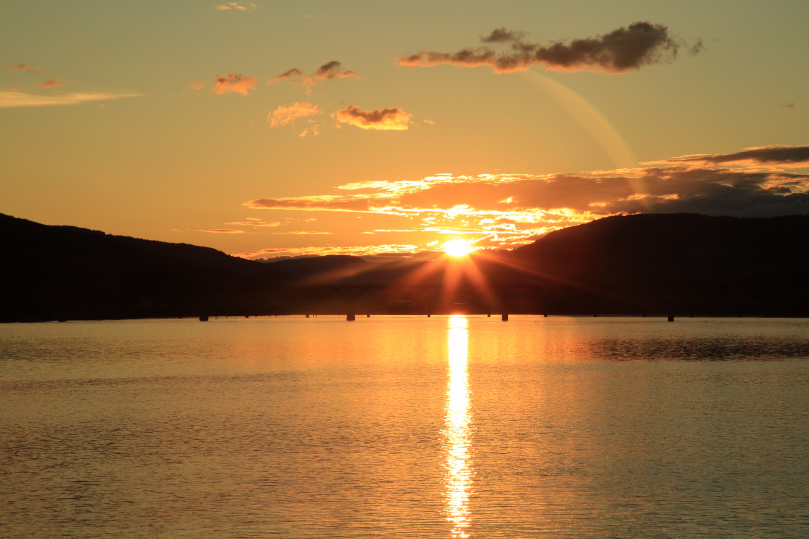 Sonnenuntergang in Lillehammer