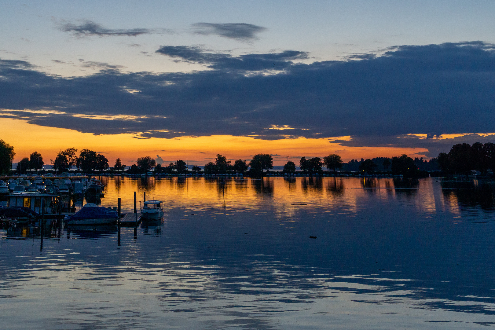 Sonnenuntergang in Lindau am Bodensee