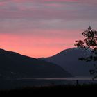 Sonnenuntergang in Lofthus Norwegen