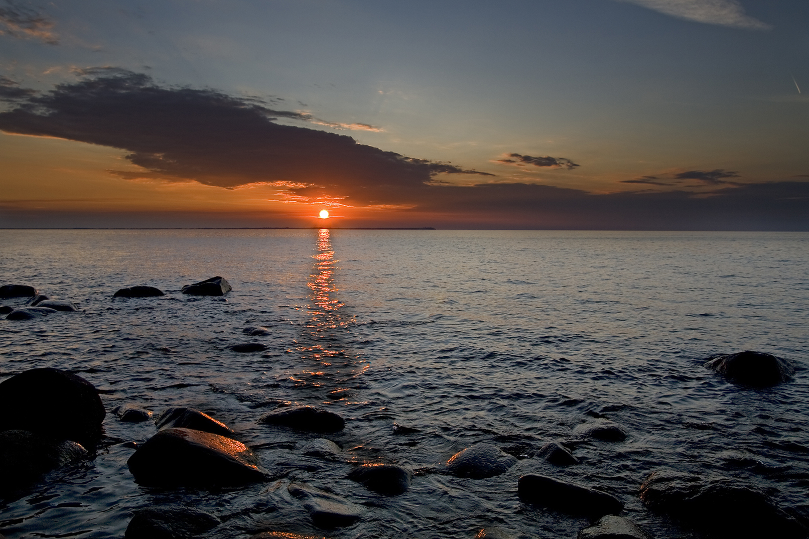 Sonnenuntergang in Lohme auf der Insel Rügen