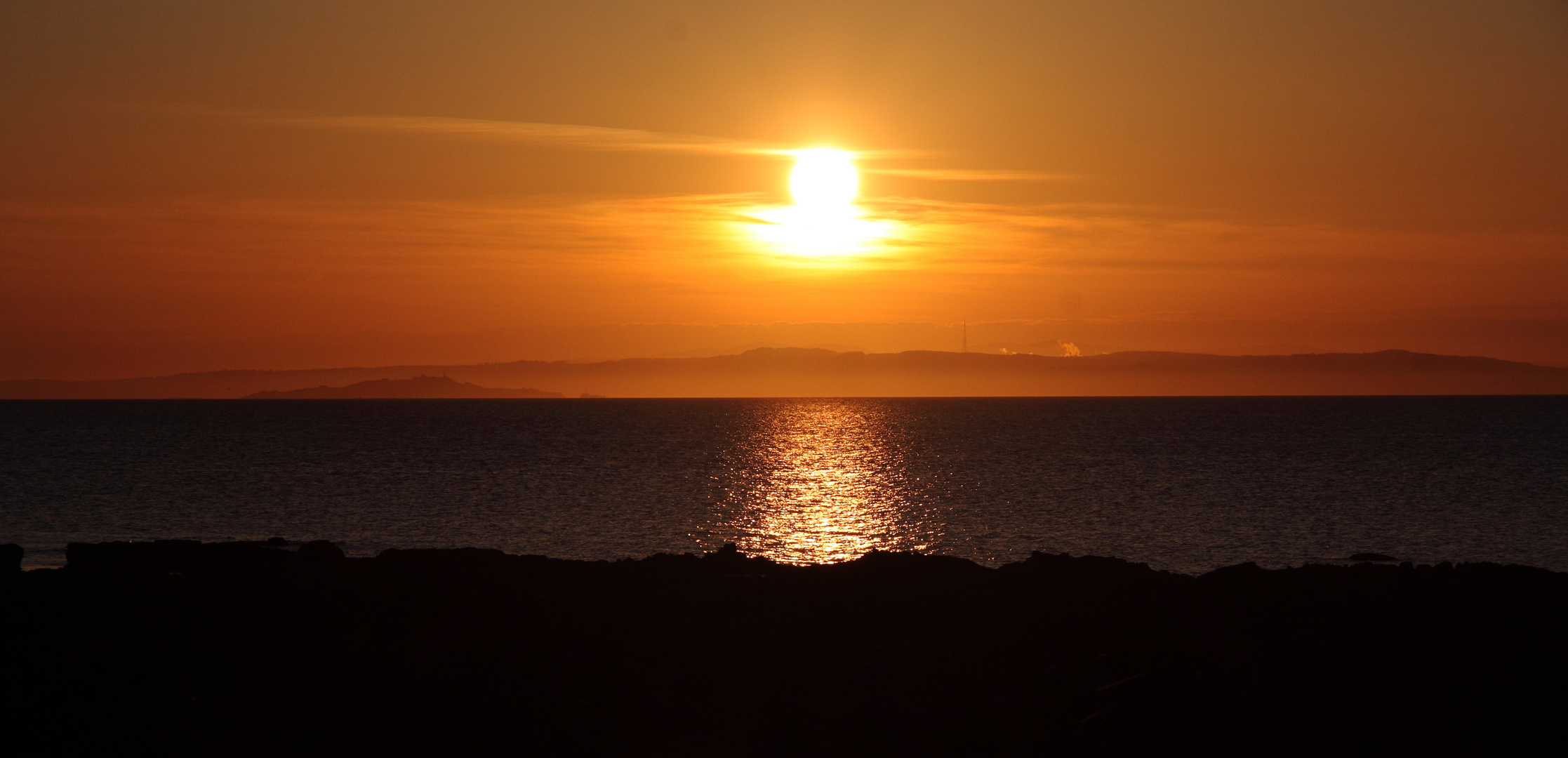 Sonnenuntergang in Longniddry