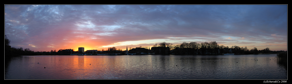 Sonnenuntergang in Lübeck am 26.11.2006