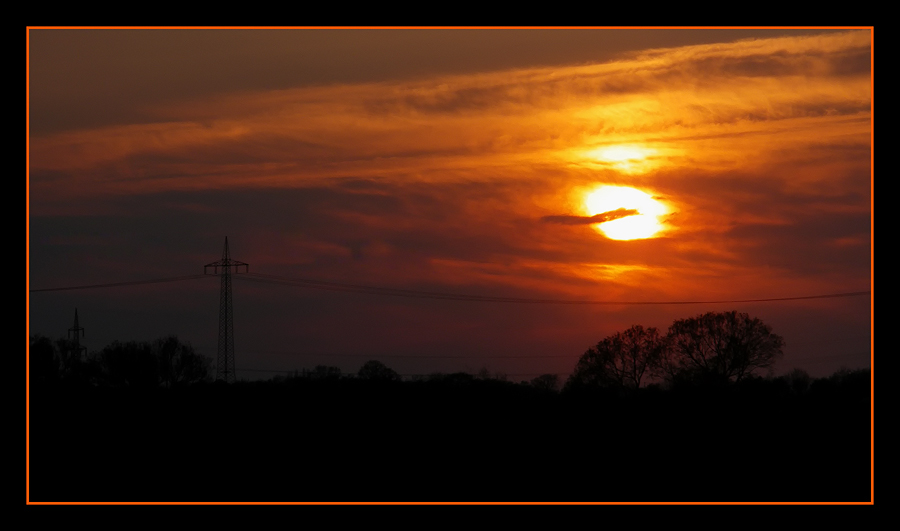 Sonnenuntergang in Lünen