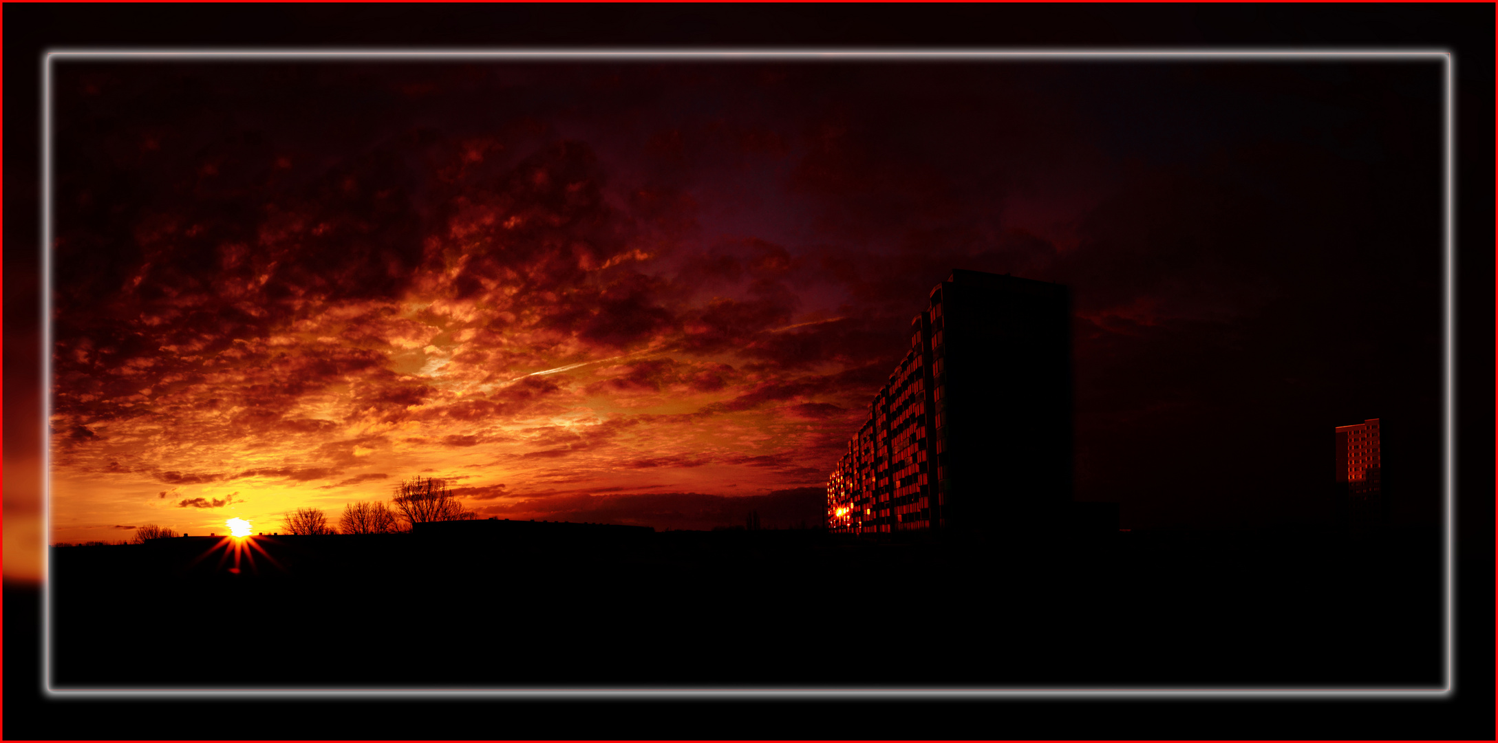 Sonnenuntergang in Lütten Klein