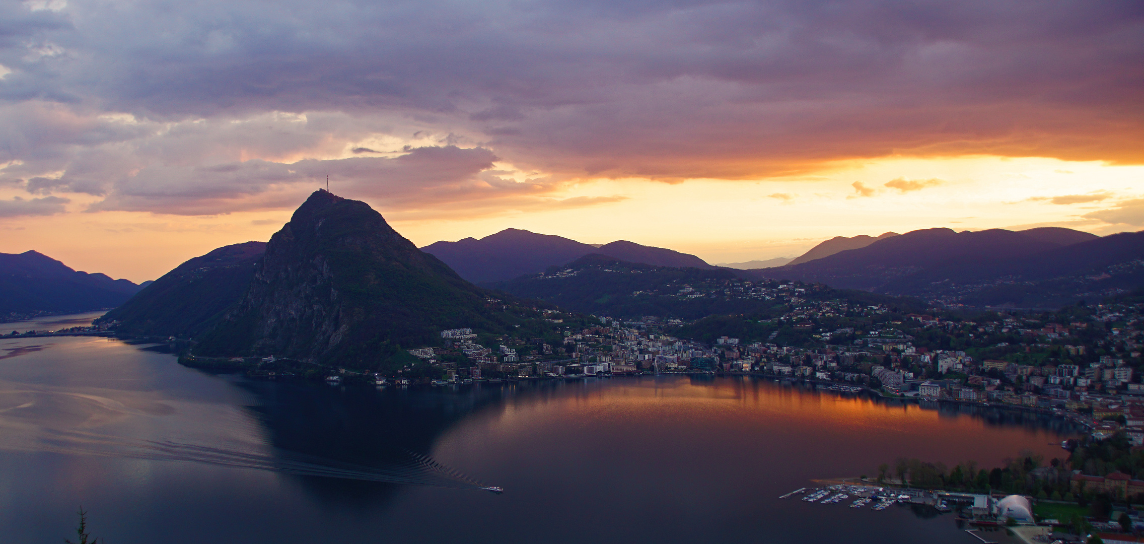 Sonnenuntergang in Lugano 2