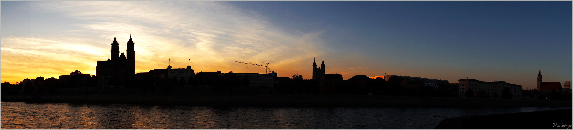 Sonnenuntergang in Magdeburg