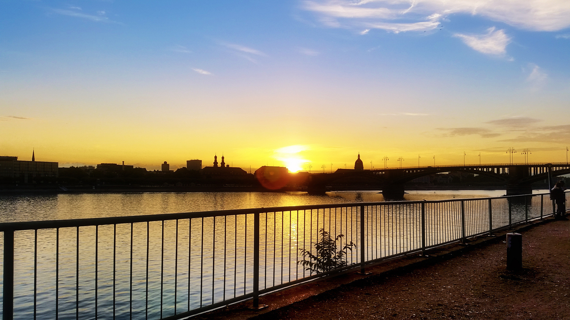 Sonnenuntergang in Mainz