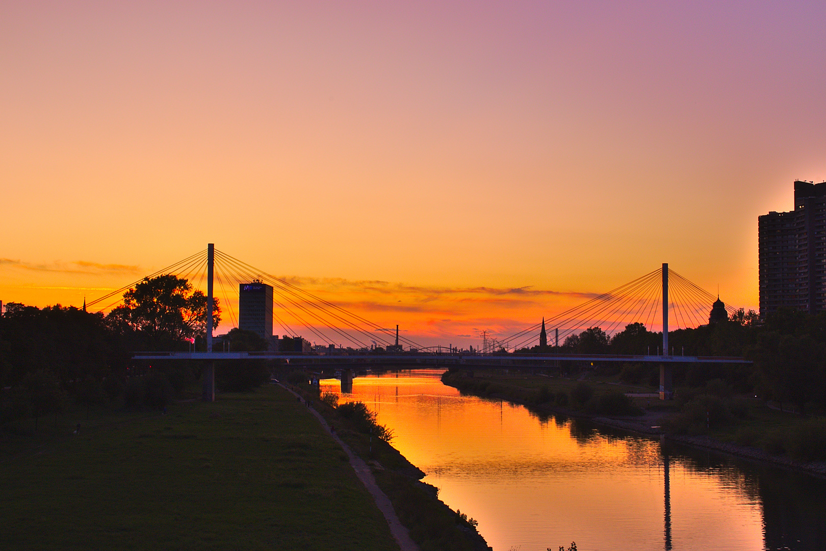 Sonnenuntergang in Mannheim