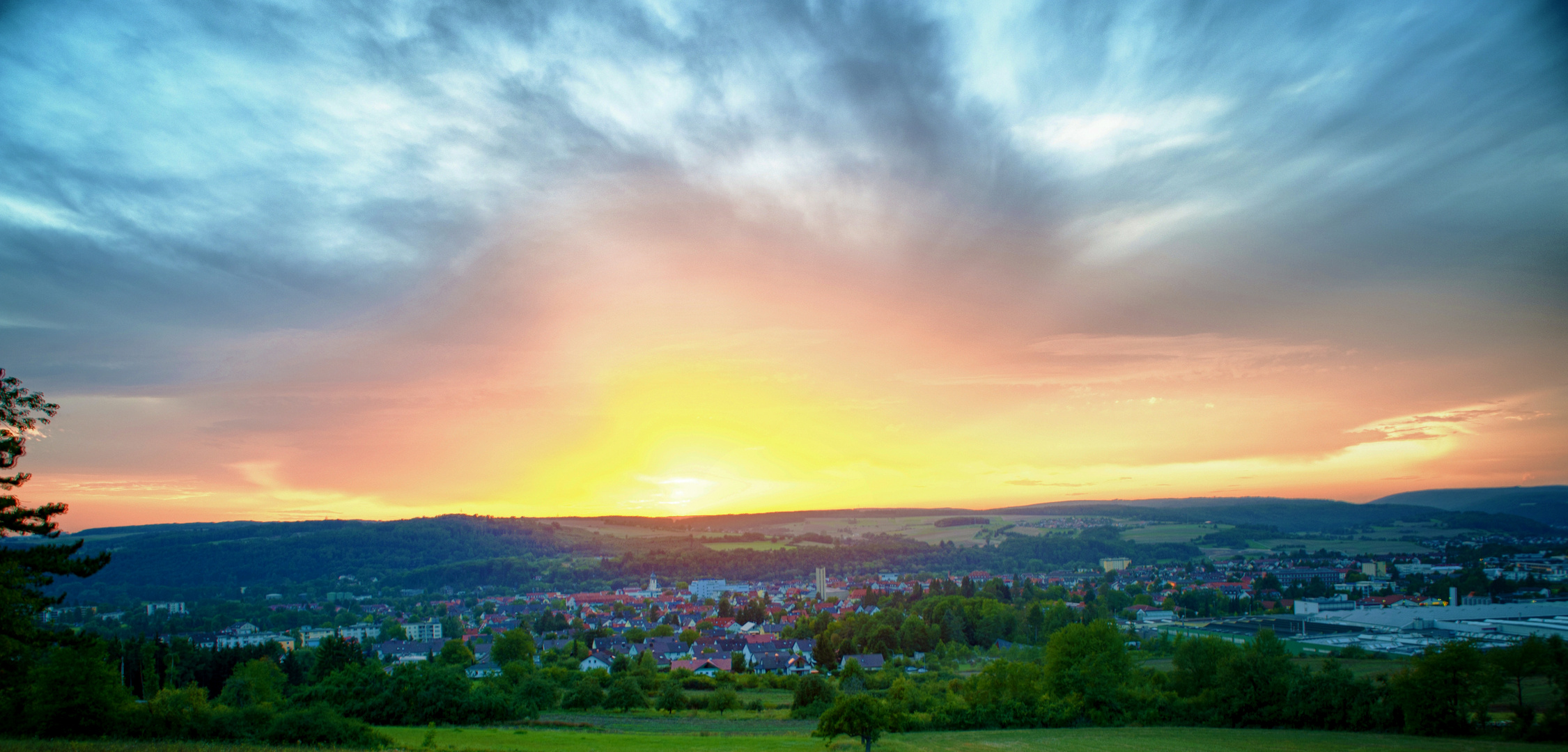 Sonnenuntergang in Marktheidenfeld (Landkreis Main-Spessart)