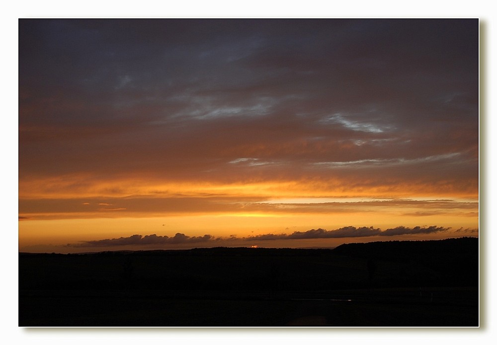 Sonnenuntergang in Mastershausen