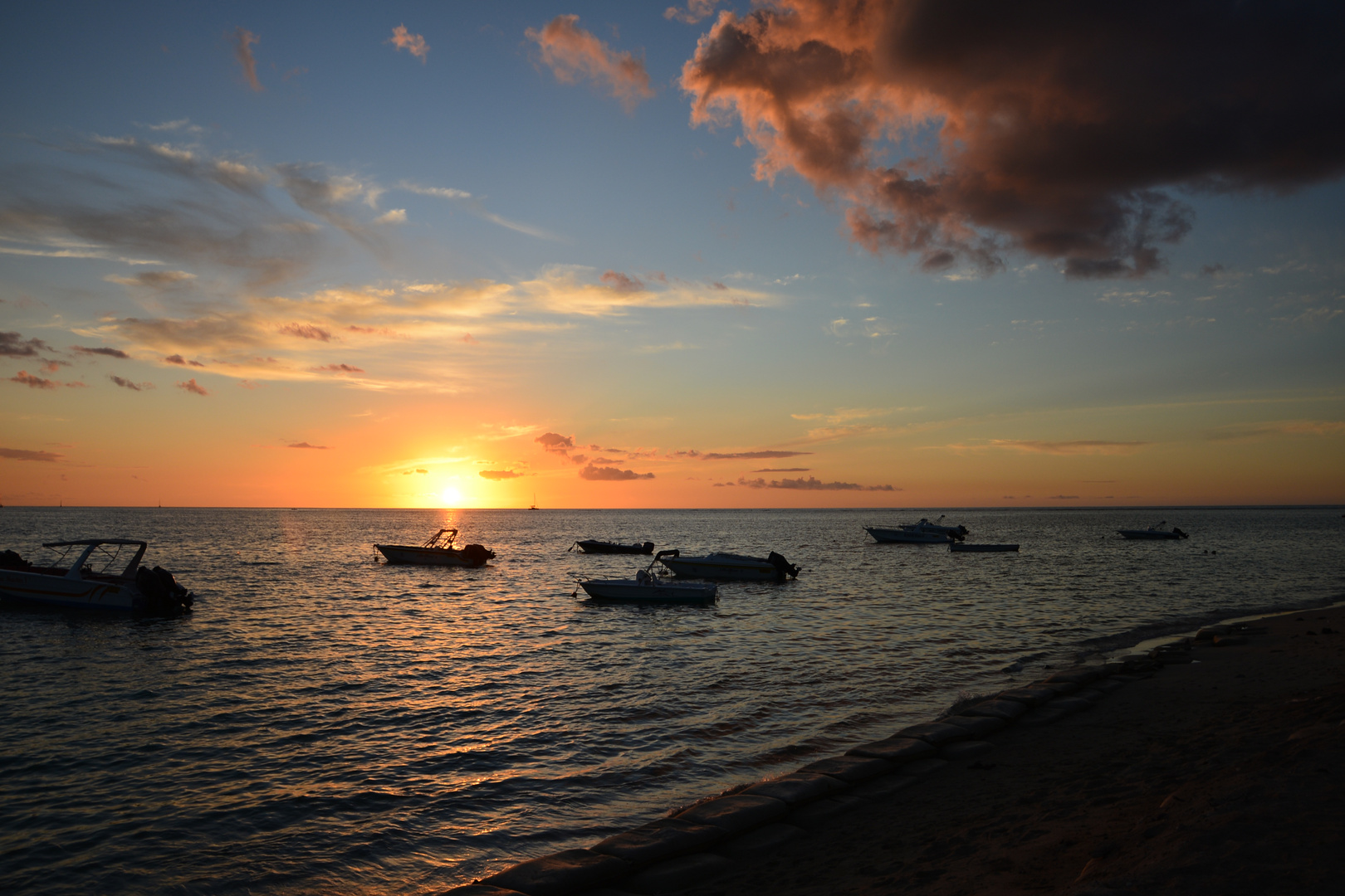 Sonnenuntergang in Mauritius