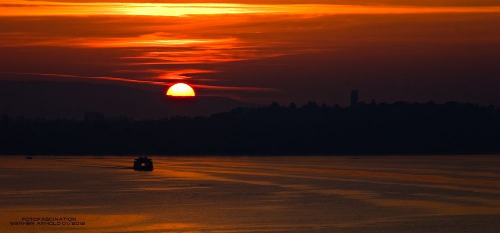 Sonnenuntergang in Meersburg